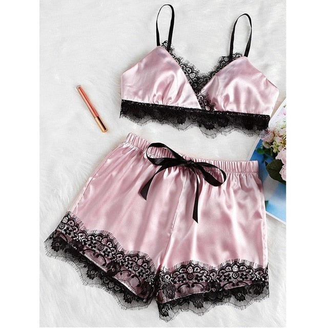 2PCS Set Sleepwear Babydoll Lingerie